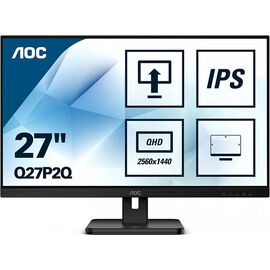  МОНИТОР 27" AOC Q27P2Q Black с поворотом экрана (IPS, 2560x1440, 75Hz, 4 ms, 178°/178°, 300 cd/m, 50M:1, +HDMI, +Display 