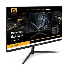  Монитор 27" ExeGate SmartView EP2707TA (IPS LED Grade A+, FHD, 1920x1080@75Гц, 16:9, 250cd/m2, 1000:1, 178°/178°, 5ms, D-Sub, HDMI1.4, DisplayPort, Audio-out, встроенный БП, FreeSync, Flicker-free, Low Blue Ligh 