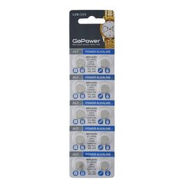  Батарейка GoPower G7/LR926/LR57/395A/195 BL10 Alkaline 1.55V (10/1000/3600) 