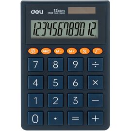  Калькулятор Deli EM130Blue синий 12-разр. 