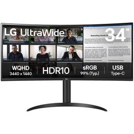  Монитор LG 34" UltraWide 34WR55QK-B черный VA LED 21:9 HDMI матовая HAS 300cd 178гр/178гр 3440x1440 100Hz DP Ultra WQHD USB 6.9кг 
