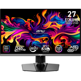  Монитор MSI MPG 272URX (9S6-3CD79A-068) черный QD OLED LED 0.03ms 16:9 HDMI M/M матовая HAS Piv 1500000:1 250cd 178гр/178гр 3840x2160 240Hz DP 4K USB 