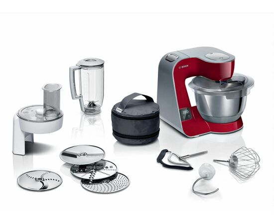  Кухонная машина Bosch MUM5X720 красный/серый 